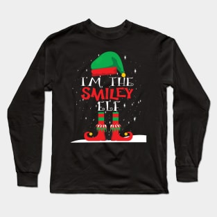 I'm the smiley elf.. Christmas funny family matching costume Long Sleeve T-Shirt